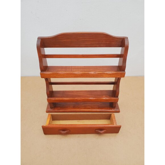 Wooden Spice Rack | Wall Mounted Spice Shelf | Spice Storage | Rustic Kitchen - Picture 5 of 10